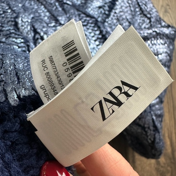 Zara Navy Textured Knit - Picture 5 of 6